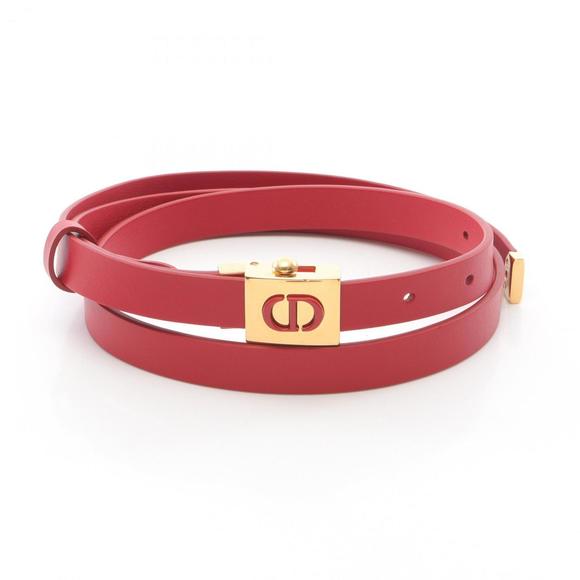 christian dior red belt
